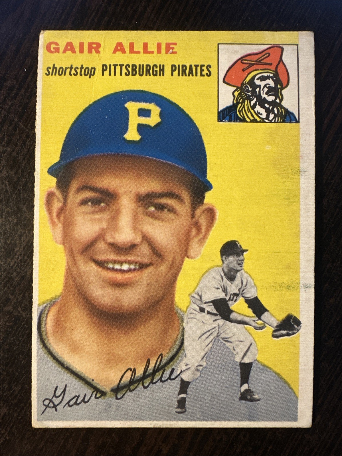 1954 TOPPS #179 GAIR ALLIE RC PIRATES VG-EX *Hot Corner Vintage* C