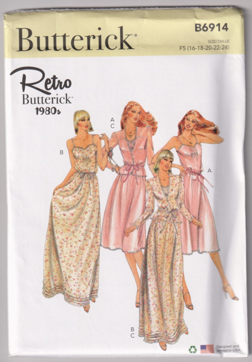 6914 BUTTERICK Retro 1980\'s - SUNDRESS & JACKET - Sz 16/18/20/22/24 6914 BUTTERICK Retro 1980\'s - SUNDRESS & JACKET - Sz 16/18/20/22/24