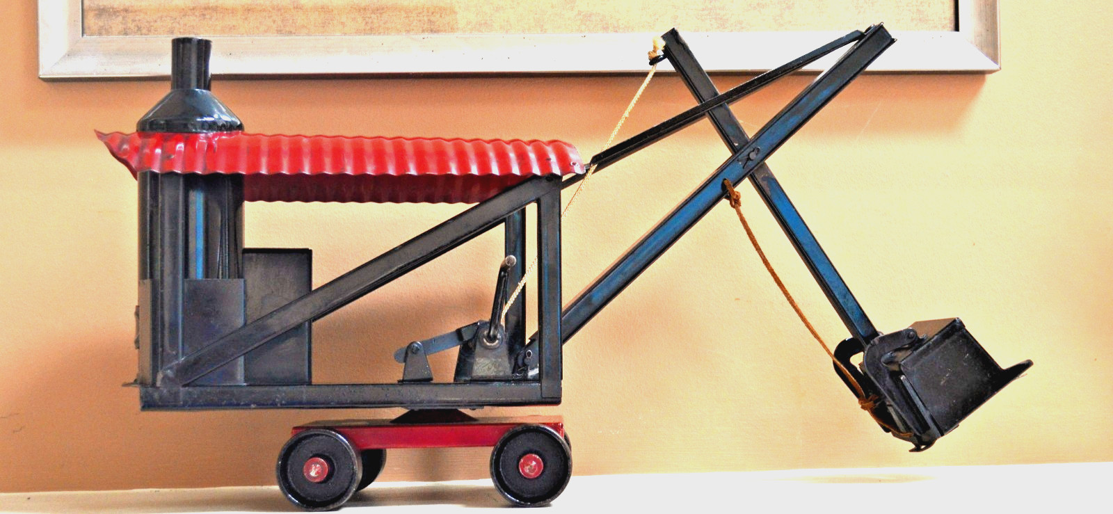1920s BUDDY L STEAM SHOVEL #220 TYPE 1, PRESSED STEEL CONSTRUCTION TOY. PRISTINE 1920s BUDDY L STEAM SHOVEL #220 TYPE 1, PRESSED STEEL CONSTRUCTION TOY. PRISTINE