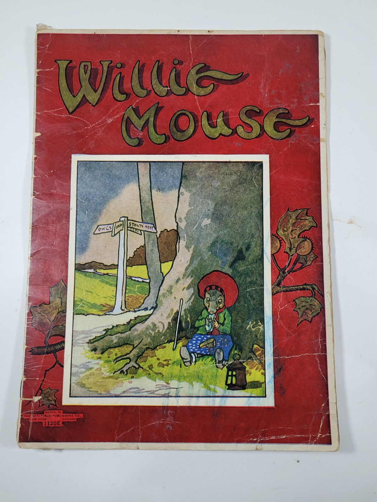 Antique Willie Mouse Picture Book 1910 Children's Book Softcover