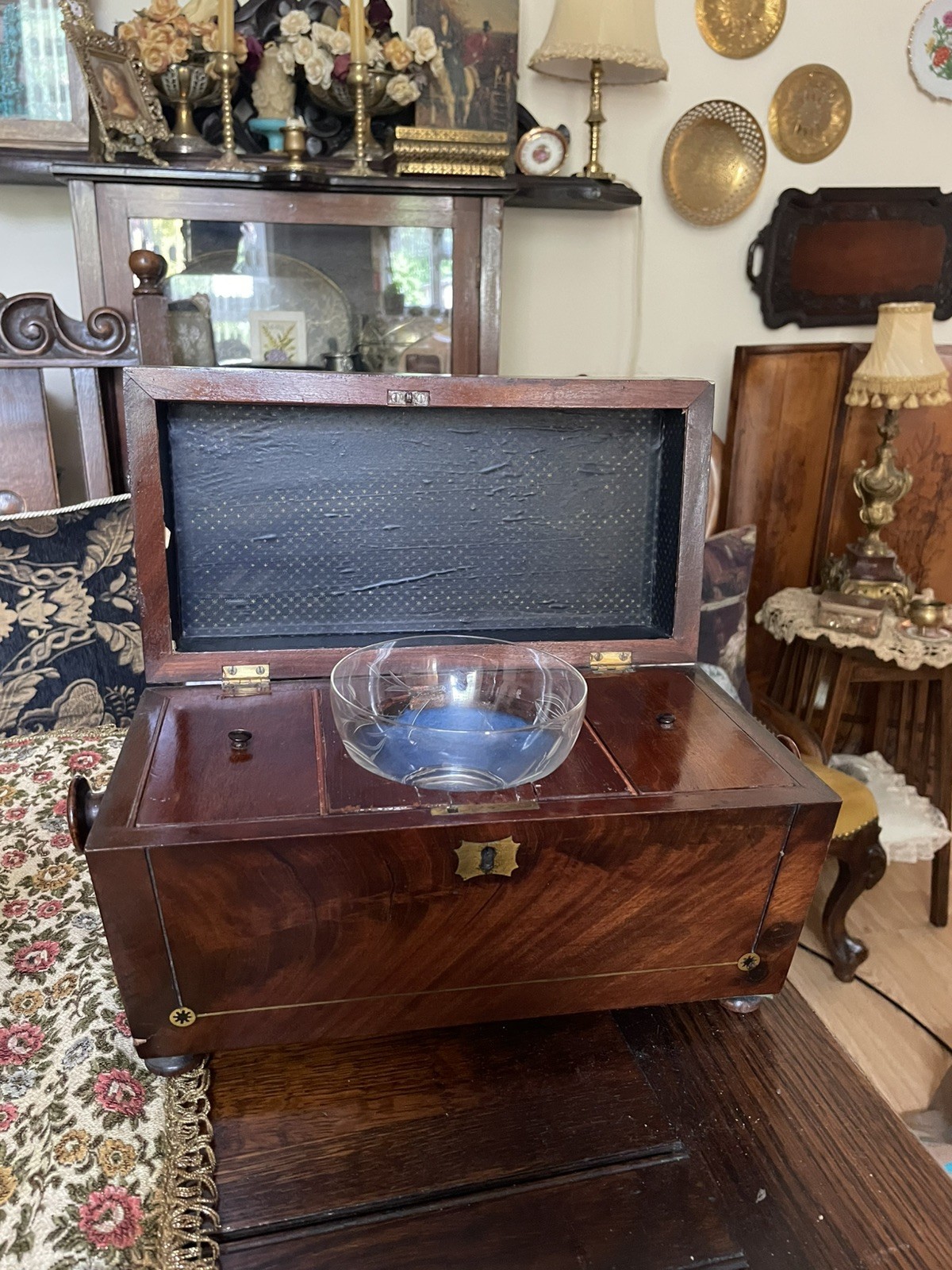 c.1870 Georgian Wood Tea Caddy 