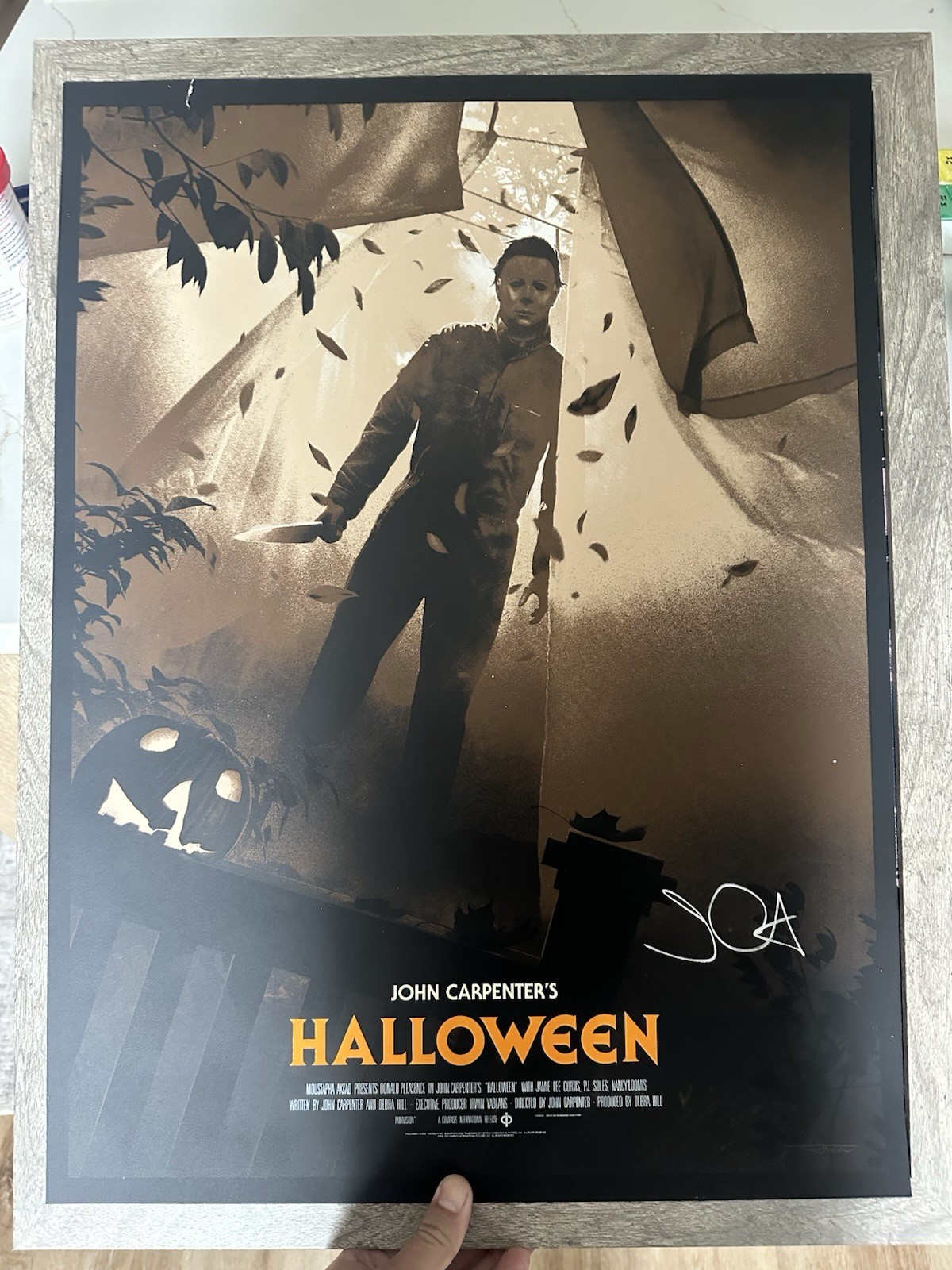 Halloween Vinyl rare Bam Ultra Box 18x24 Signed by John Carpenter Beckett COA