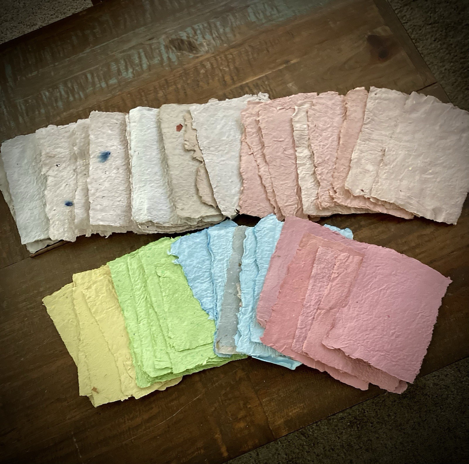 Handmade Recycled Paper For Crafts  10 Sheets For $10.00