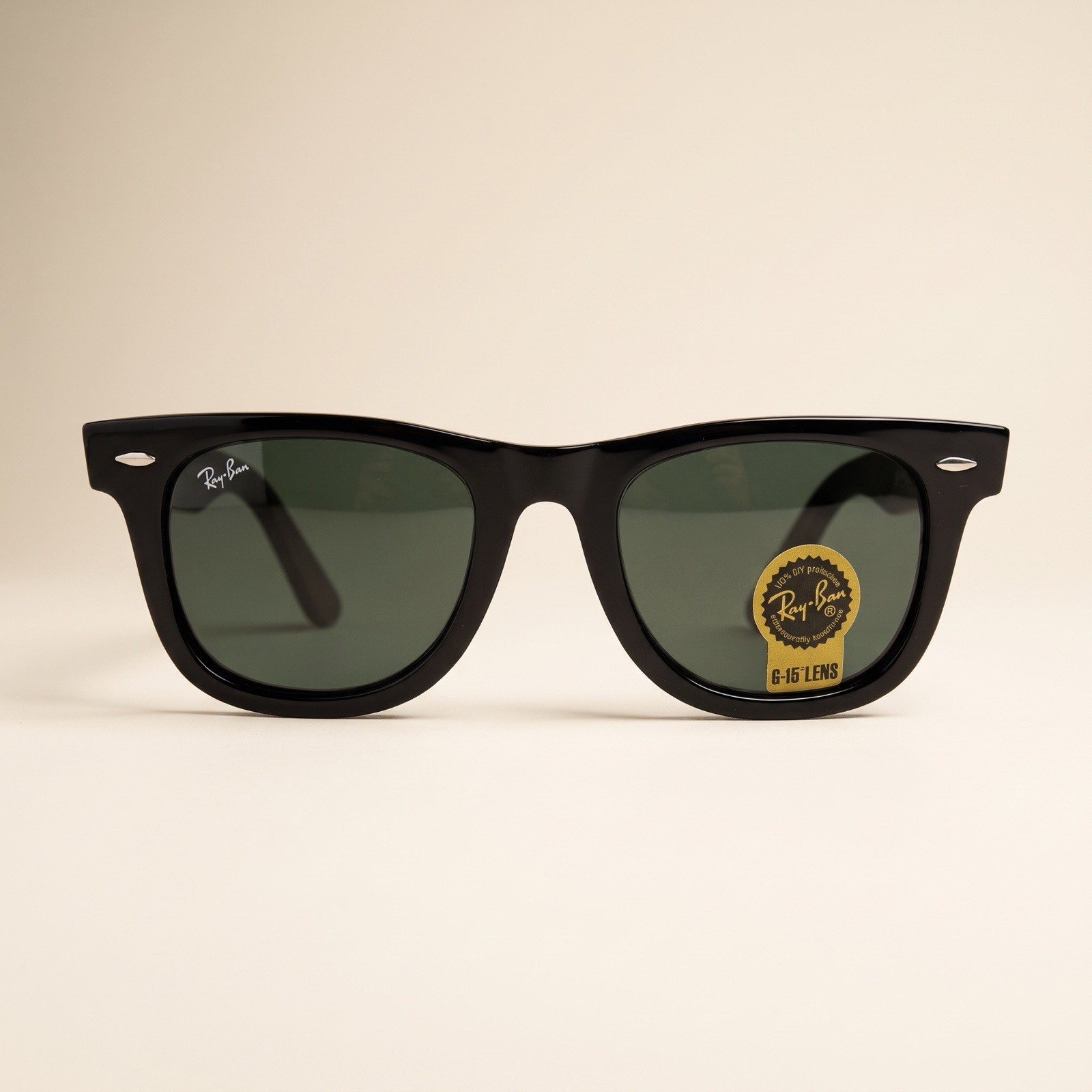 Ray-Ban RB2140 901 50-22 Black Wayfarer Green G-15 Lenses Classic Sunglasses Ray-Ban RB2140 901 50-22 Black Wayfarer Green G-15 Lenses Classic Sunglasses