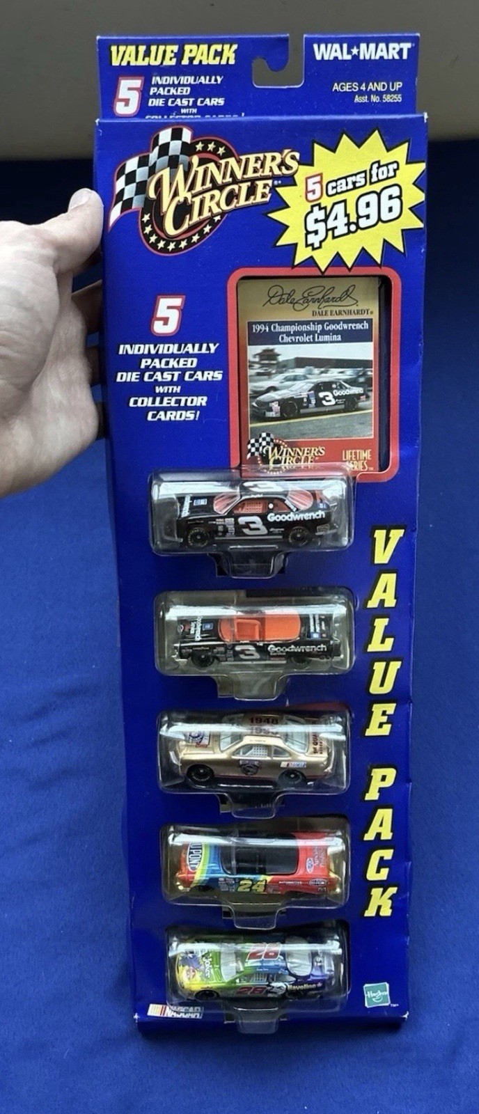 1999 Dale Earnhardt #3 - 5 Car Lot Of Diecast With Collectors Cards
