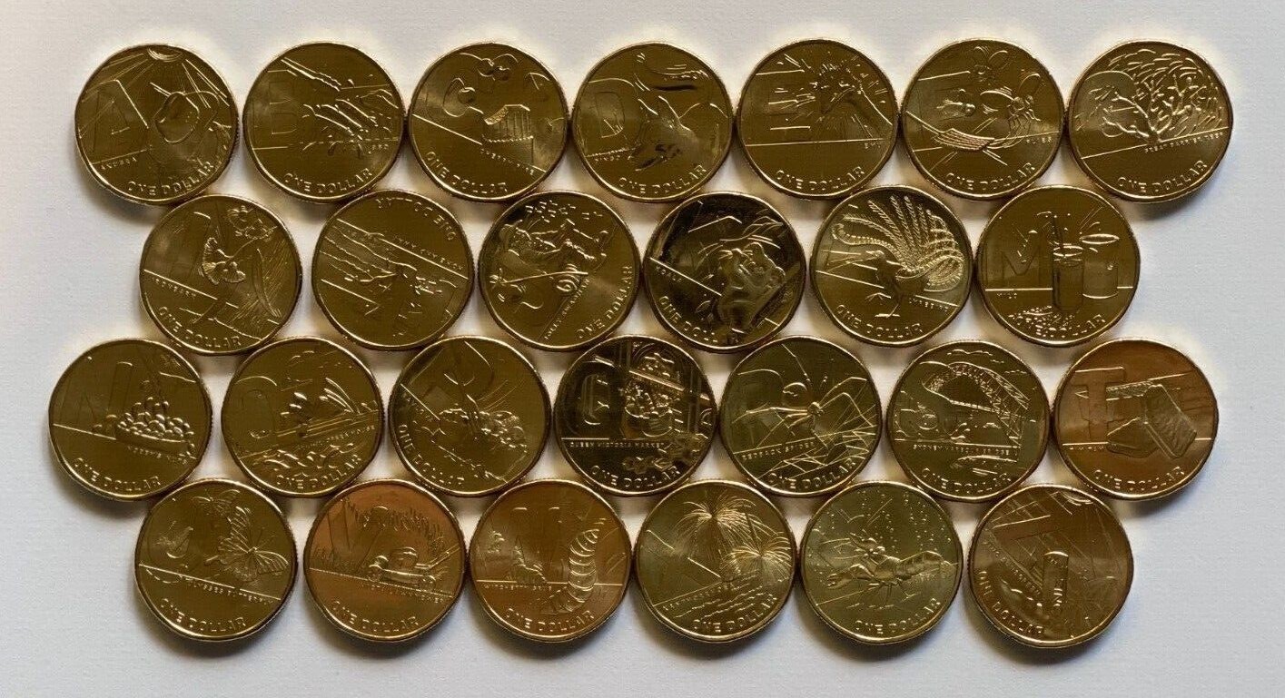 UNC 2021 Great Aussie Coin Hunt $1 Alphabet Set 26 Coins A-Z From Security Roll UNC 2021 Great Aussie Coin Hunt $1 Alphabet Set 26 Coins A-Z From Security Roll