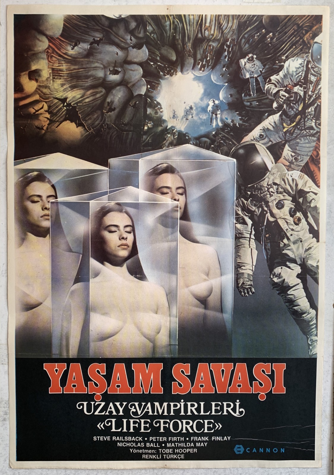 Lifeforce 1985 Steve Railsback Mathilda May Tobe Hooper Vintage Movie Poster