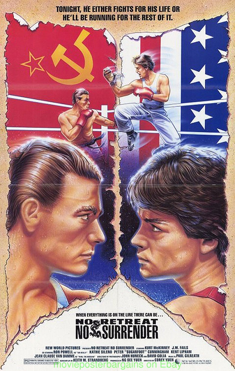 NO RETREAT NO SURRENDER MOVIE POSTER SS 27x40 JEAN CLAUDE VAN DAMME