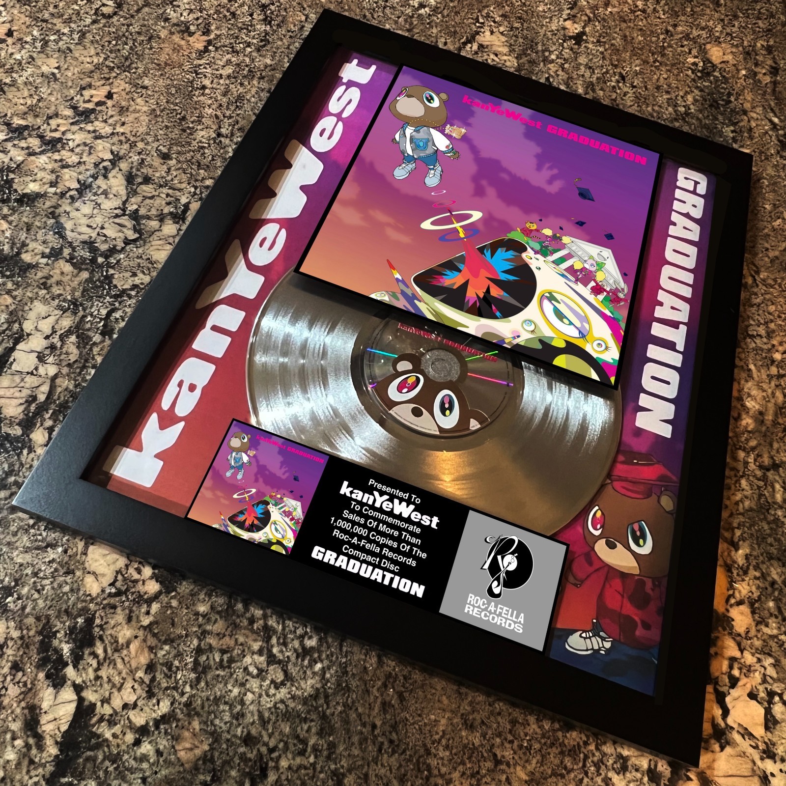Kanye West ( GRADUATION ) Platinum Music Award Vinyl LP Record CD