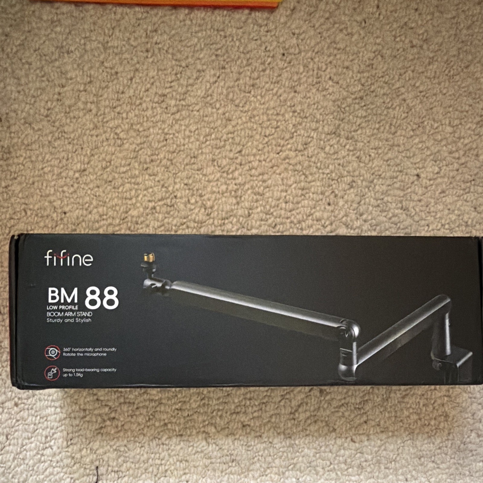 Fifine BM88W-1 Low Profile 360° Rotatable Metal Boom Arm Mic Mount Black Fifine BM88W-1 Low Profile 360° Rotatable Metal Boom Arm Mic Mount Black