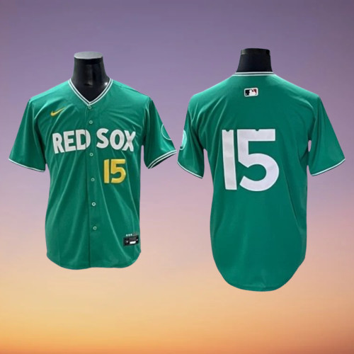 Boston Red Sox #15 Dustin Pedroia Men Green City Connect Stitched Jersey Boston Red Sox #15 Dustin Pedroia Men Green City Connect Stitched Jersey