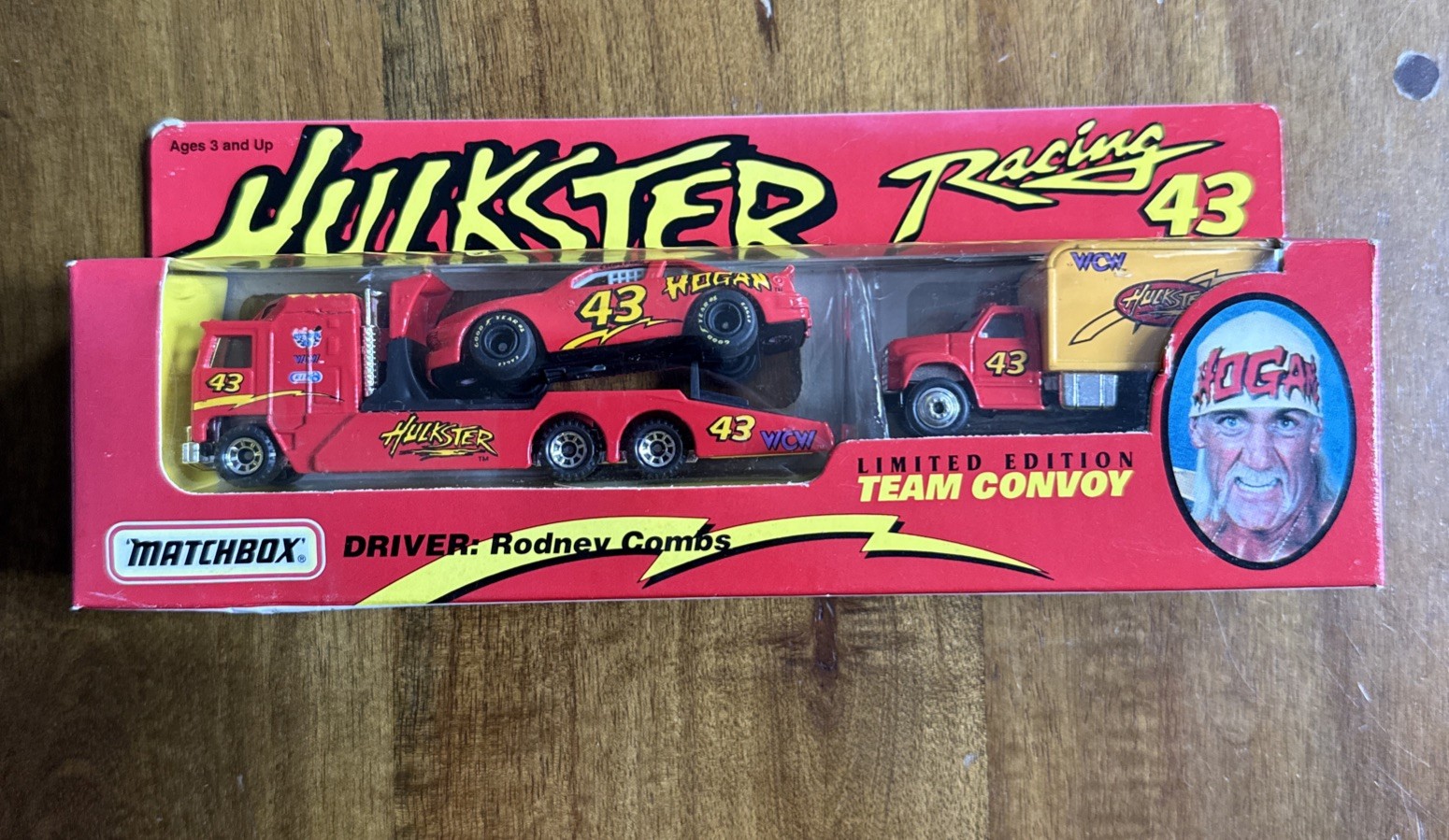 Hulk Hogan Matchbox 3 Piece Set Team Convoy Limited Edition #43 Hulkster WCW