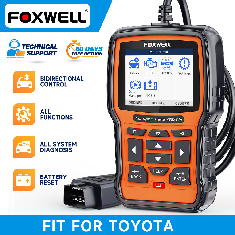 FOXWELL NT510 Elite for Toyota Lexus Scion Bidirectional OBD2 Diagnostic Scanner