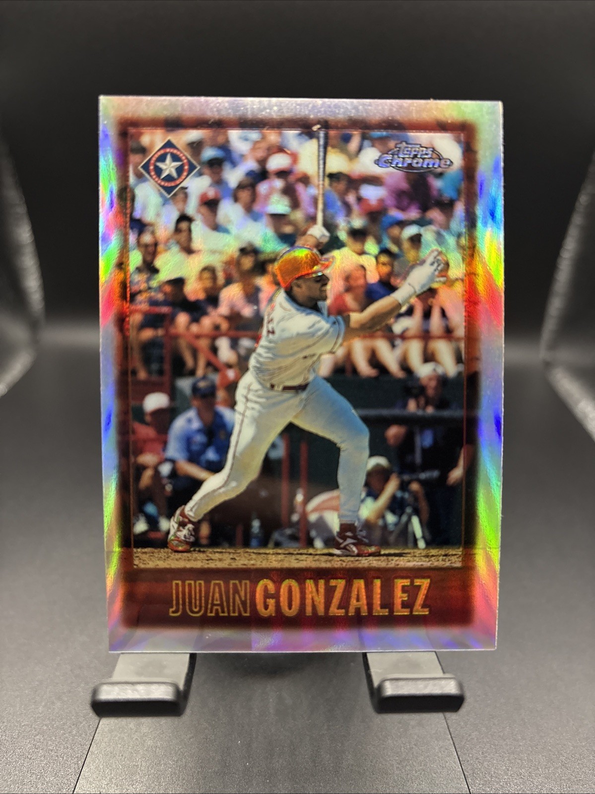 1997 Topps Chrome Refractor Juan Gonzalez #47 1997 Topps Chrome Refractor Juan Gonzalez #47