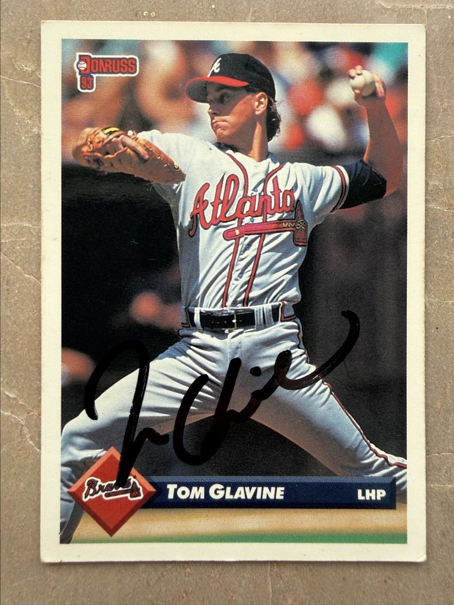 Tom Glavine Signed 1993 Donruss #554 Hand Signed In Person Braves Tom Glavine Signed 1993 Donruss #554 Hand Signed In Person Braves