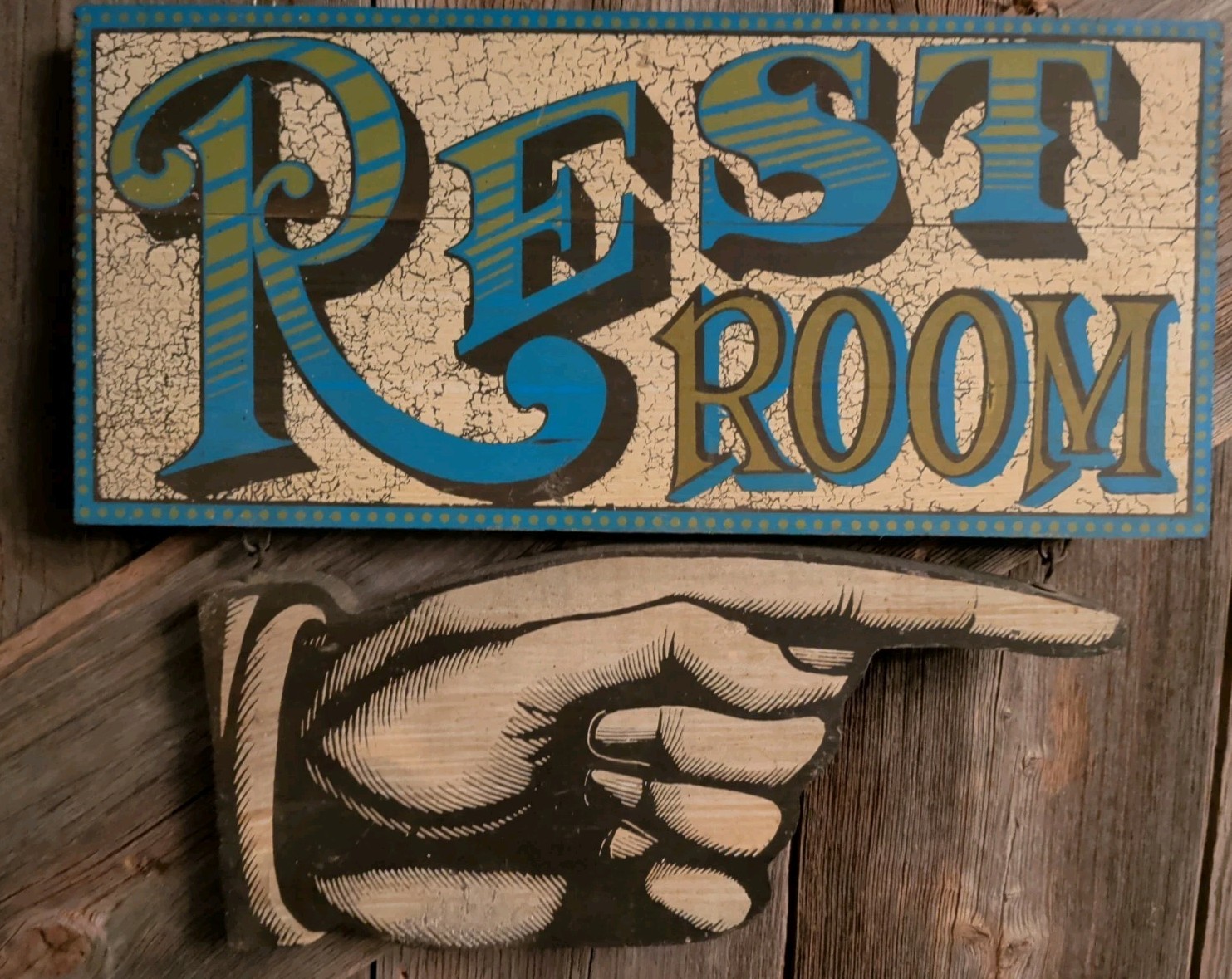 George Nathan Associates 324 Pointed hand test room Sign Painted Unique Fun George Nathan Associates 324 Pointed hand test room Sign Painted Unique Fun