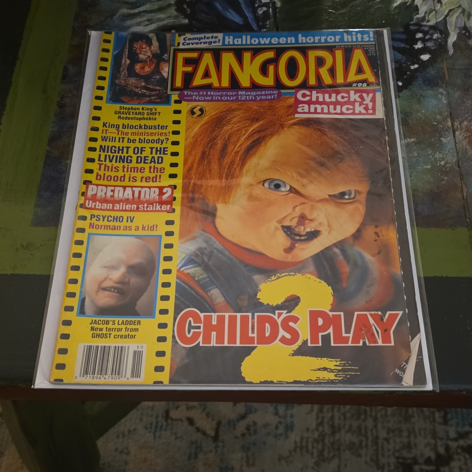 Fangoria Horror & Monster Magazine Lot Stephen King Pull-Out Poster English