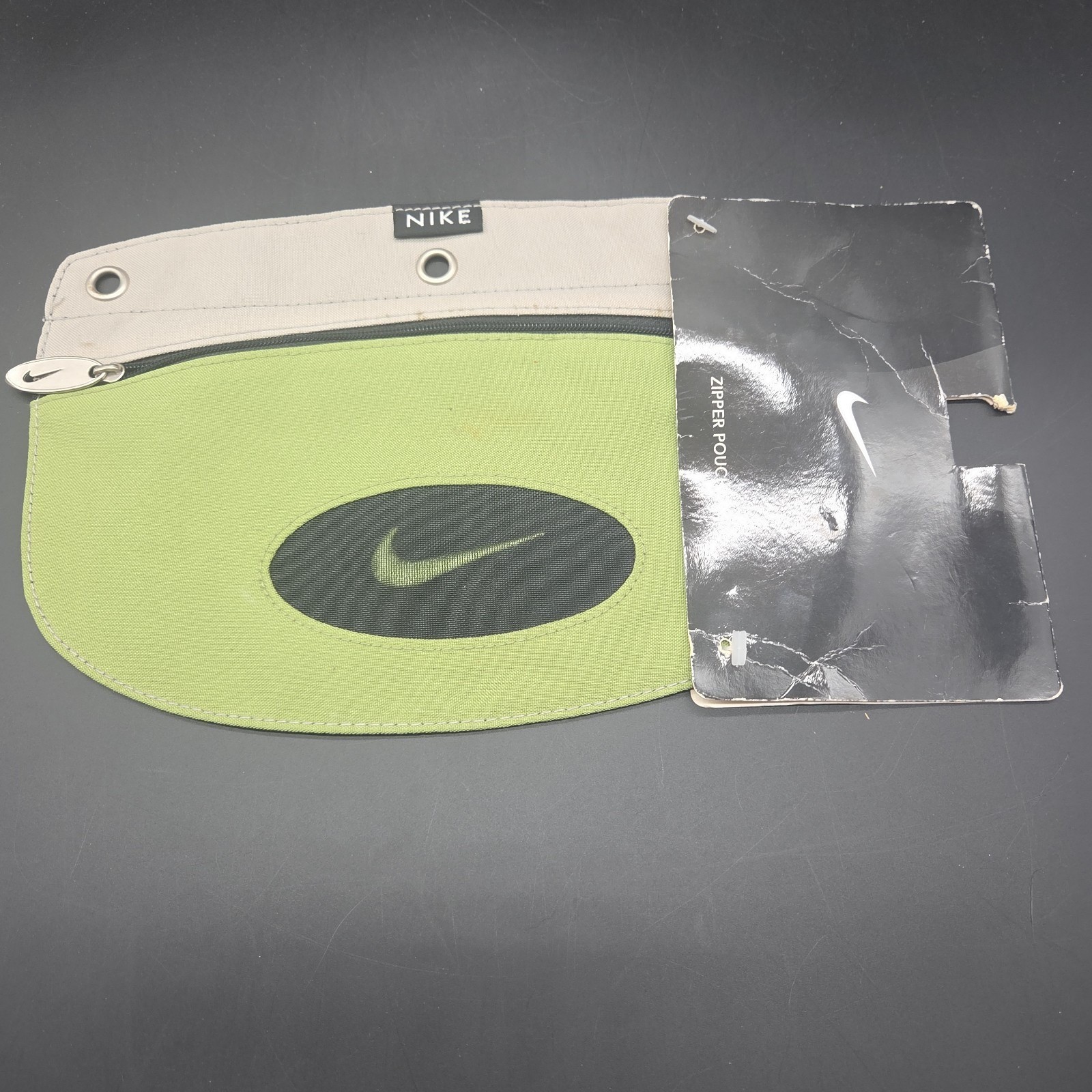 Vintage Nike Mead Binder Organizer Zip Bag Pouch Green Vtg Rare