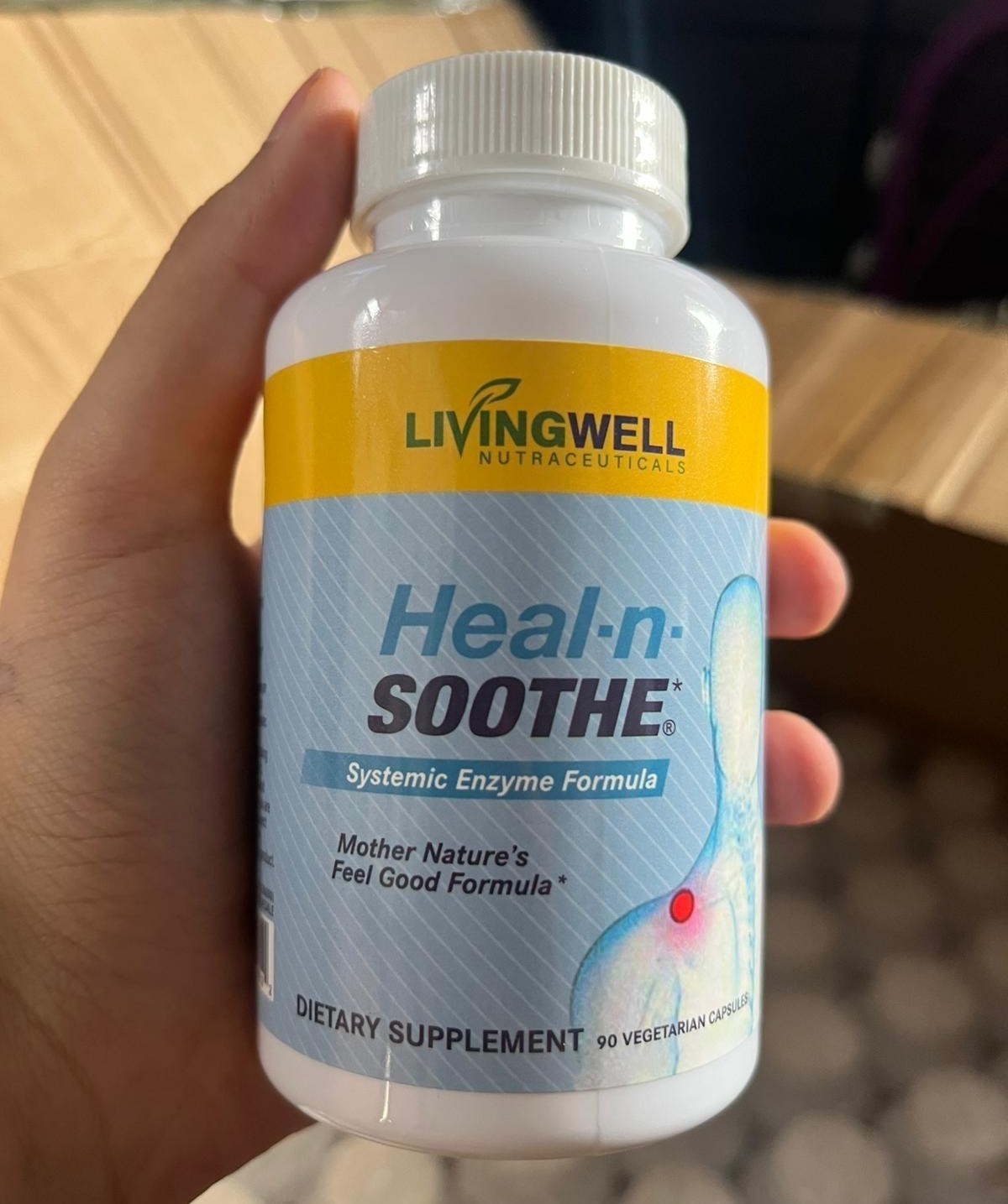 LivingWell Nutraceuticals Heal-n-Soothe Systemic Enzyme Formula 90 Capsules LivingWell Nutraceuticals Heal-n-Soothe Systemic Enzyme Formula 90 Capsules