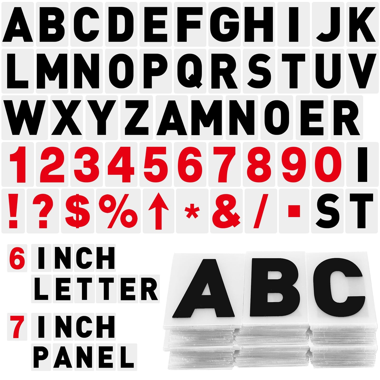 Leinuosen 300 Pcs Sign Letter Printed On Marquee Flexible Outdoor Black