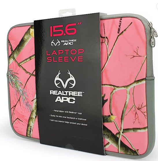 **SALE** Browning Eyewear RealTree APC 15.6 Laptop Sleeve RT-SLVP Pink REALTREE