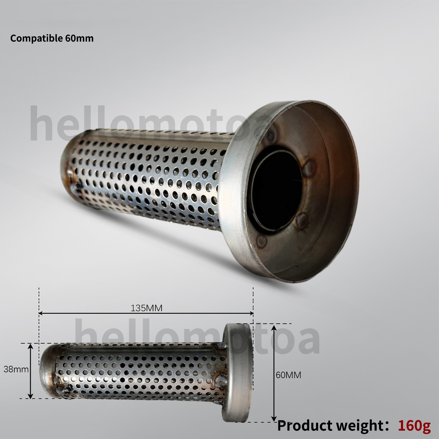 60mm Universal Silencer Pipe Motorcycle Exhaust Muffler Baffle Insert DB Killer 60mm Universal Silencer Pipe Motorcycle Exhaust Muffler Baffle Insert DB Killer