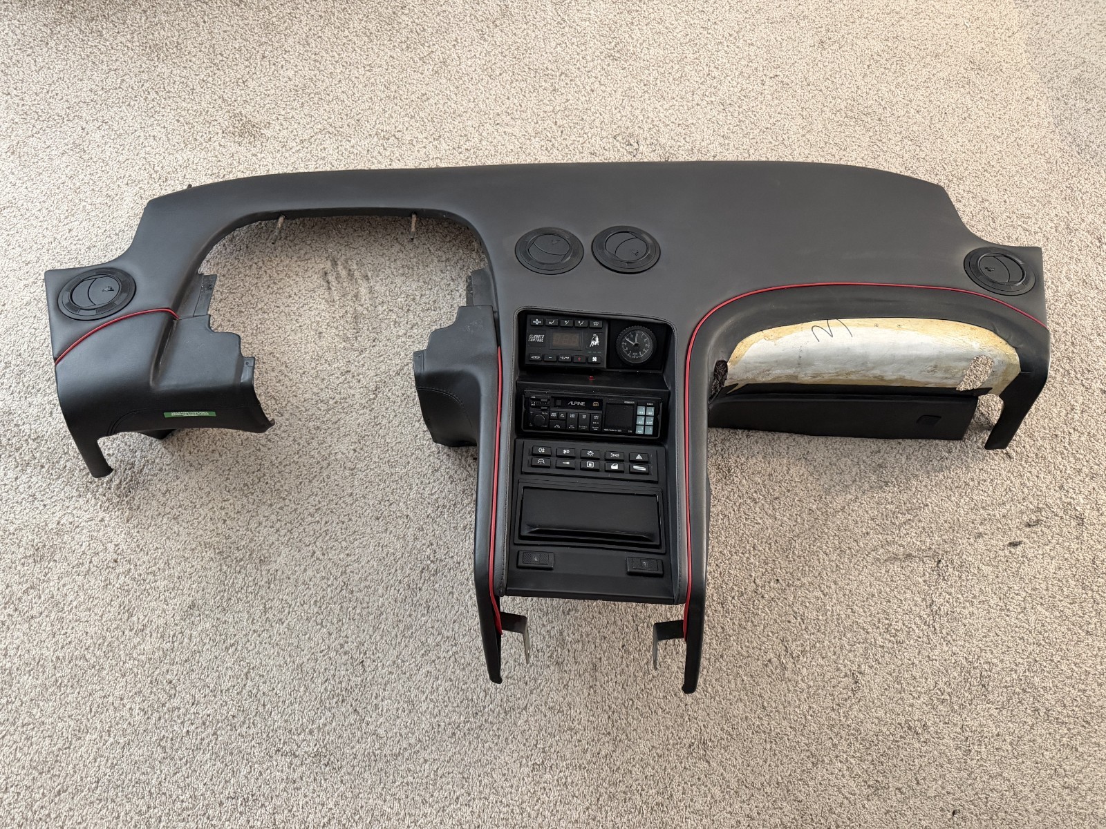 Lamborghini Diablo Dashboard Panel + Console HVAC Switch Controls Alpine & Vents