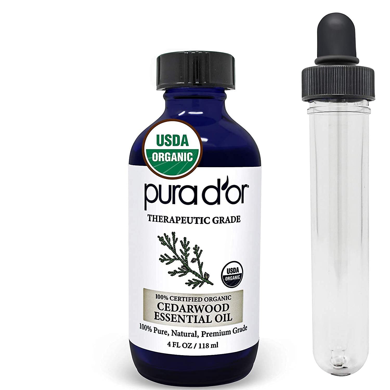 PURA D'OR Dor Essential Oil 4oz USDA Organic 100% Pure Therapeutic Grade 