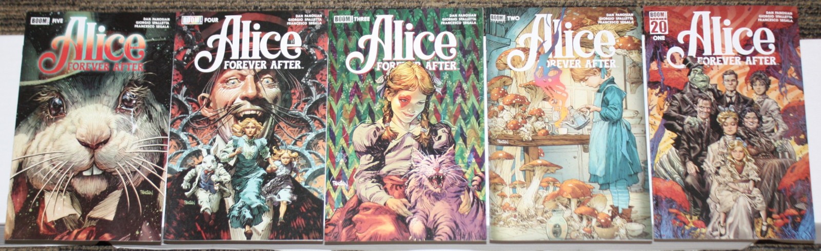Boom Alice Forever After #1-5 COMPLETE SET  ALL As, ALL 1sts PLUS #1 E & #1 2nd