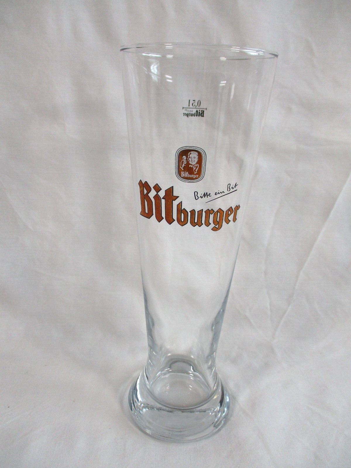 Bitburger Pilsner German Beer Brewery Glass ~ 0.5 Liter ~ 9.5\ Bitburger Pilsner German Beer Brewery Glass ~ 0.5 Liter ~ 9.5\