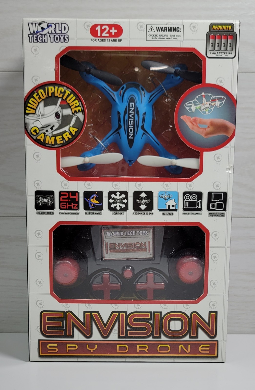 World Tech Toys 4.5-channel Envision 2.4GHz RC Spy Drone (Blue) 