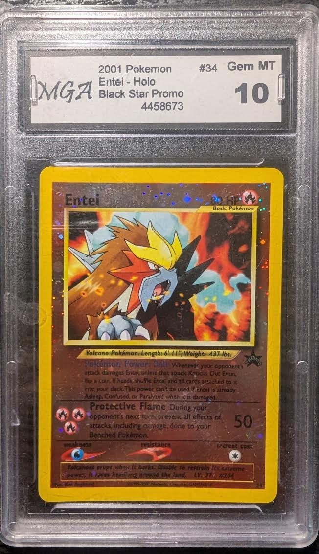 Entei 2001 Black Star Movie Promo #34 Gem Mint 10 Entei 2001 Black Star Movie Promo #34 Gem Mint 10