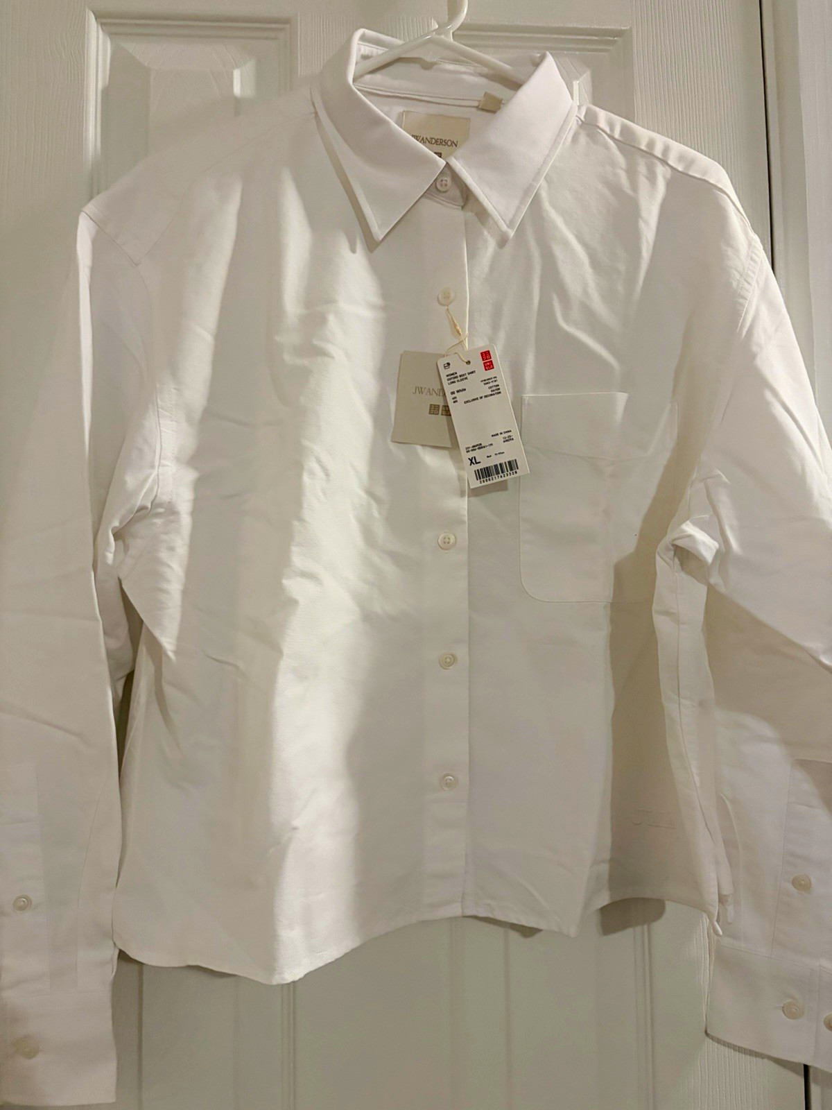 JW Anderson x Uniqlo Women\'s Oxford Boxy Long Sleeve Button-Down Shirt XL