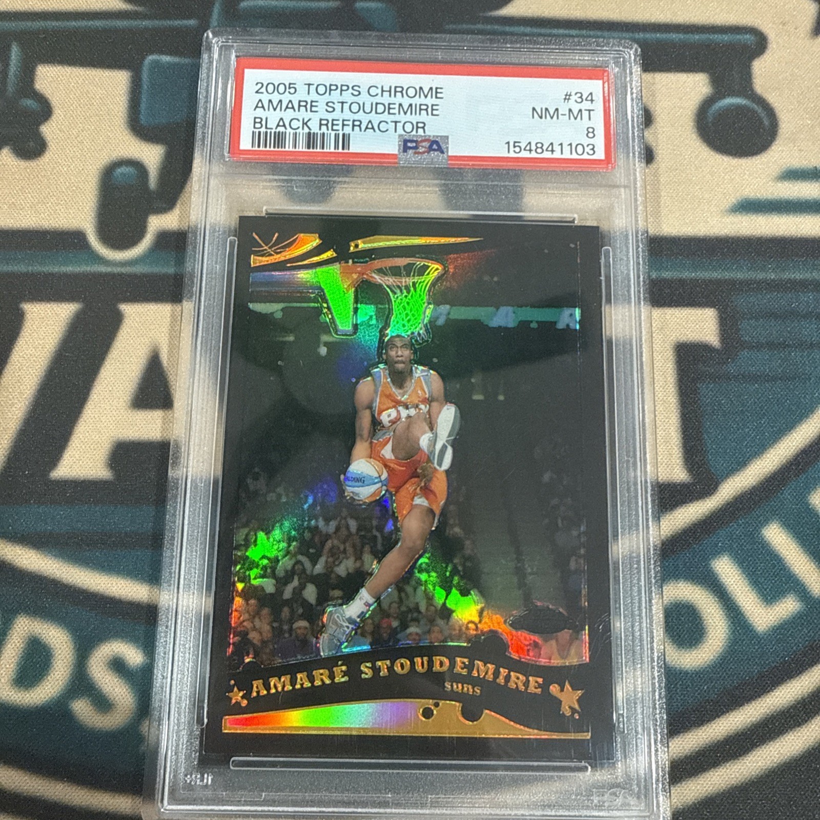 2005-06 Topps Chrome Amare Stoudemire Black Refractor /399 #34 Suns Rare