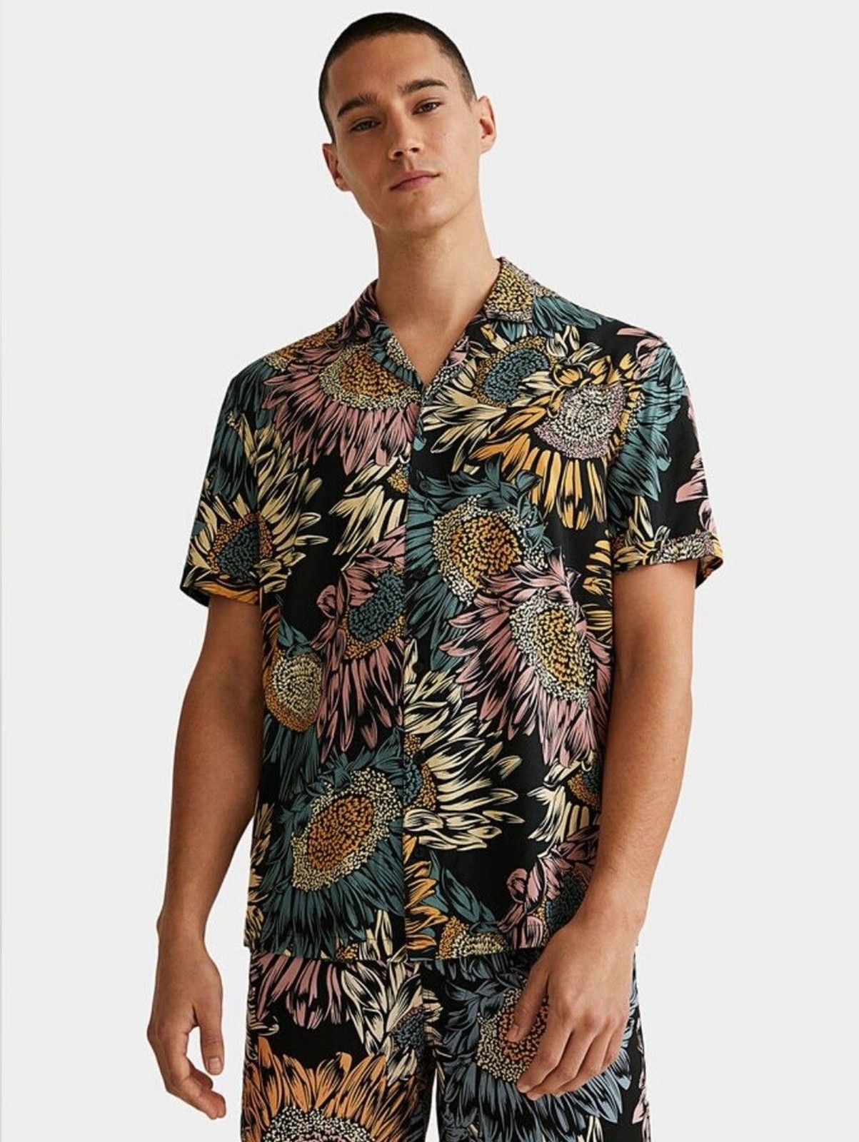 Desigual Men\'s Pacifico Floral Print Shirt