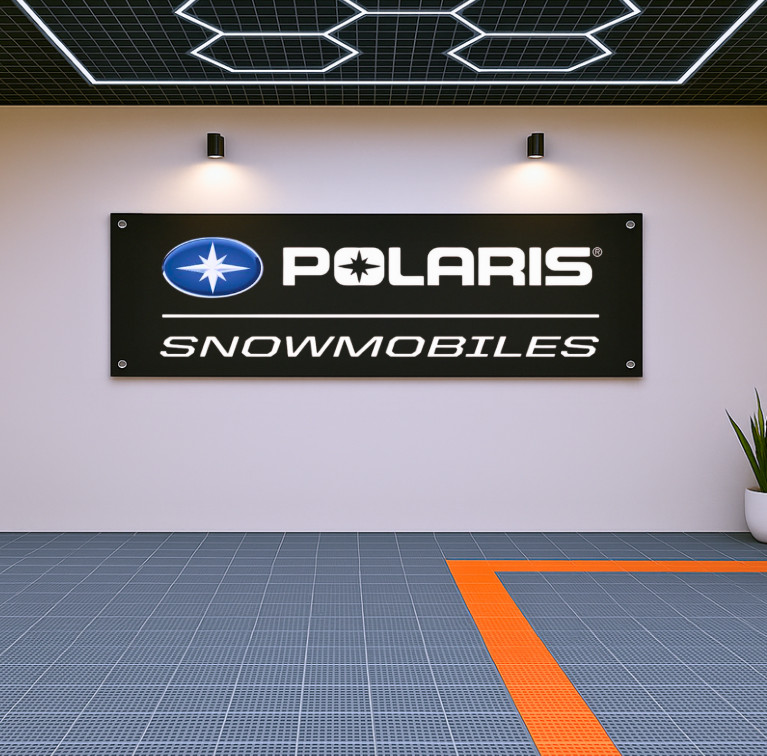Polaris Snowmobiles Wall Banner – Premium Acrylic Sign for Winter Sports