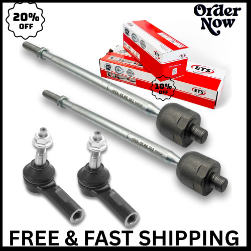 4Pc Inner Outer Tie Rod End Kit EV800958, ES801123 Fits 2019-2022 Ram 1500