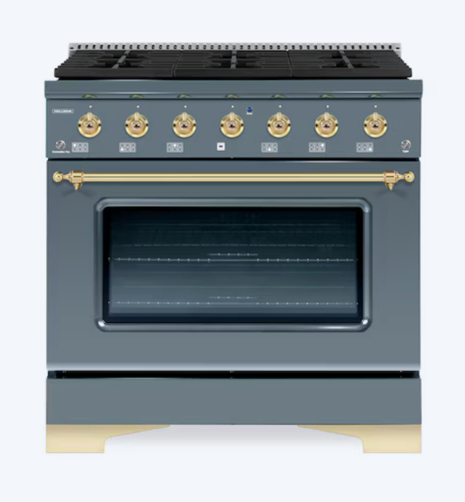 Hallman 36-inch  recessed 6 burners Convection Oven Freestanding Dual Fuel Range