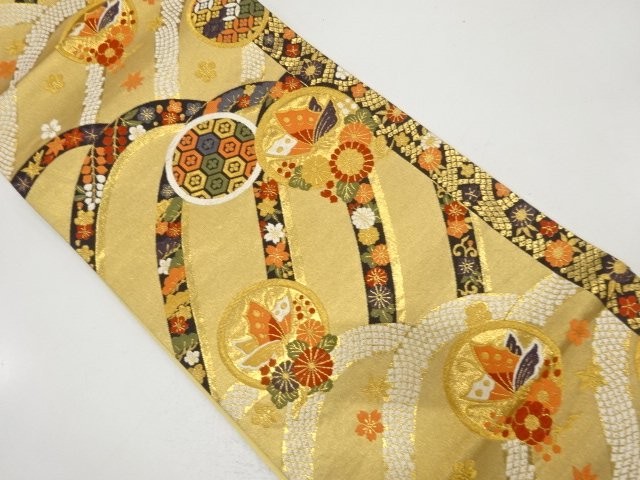 7828854: JAPANESE KIMONO / ANTIQUE FUKURO OBI / WOVEN FLOWER 7828854: JAPANESE KIMONO / ANTIQUE FUKURO OBI / WOVEN FLOWER