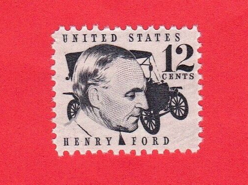 VTG 1968 HENRY FORD STAMP FOUNDER OF FORD MOTOR CO. CAR UNUSED 12c POSTAGE MNH VTG 1968 HENRY FORD STAMP FOUNDER OF FORD MOTOR CO. CAR UNUSED 12c POSTAGE MNH