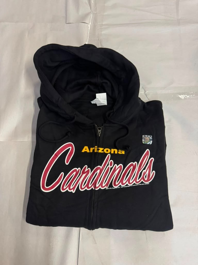 Junk Food Men\'s Arizona Cardinals Zip-Up Hoodie