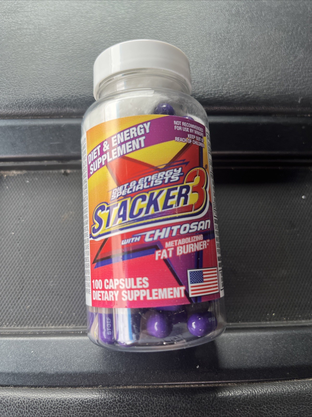 Stacker 3 Metabolizing Fat Burner with Chitosan Capsules, 100-Count Bottle 10/28 Stacker 3 Metabolizing Fat Burner with Chitosan Capsules, 100-Count Bottle 10/28