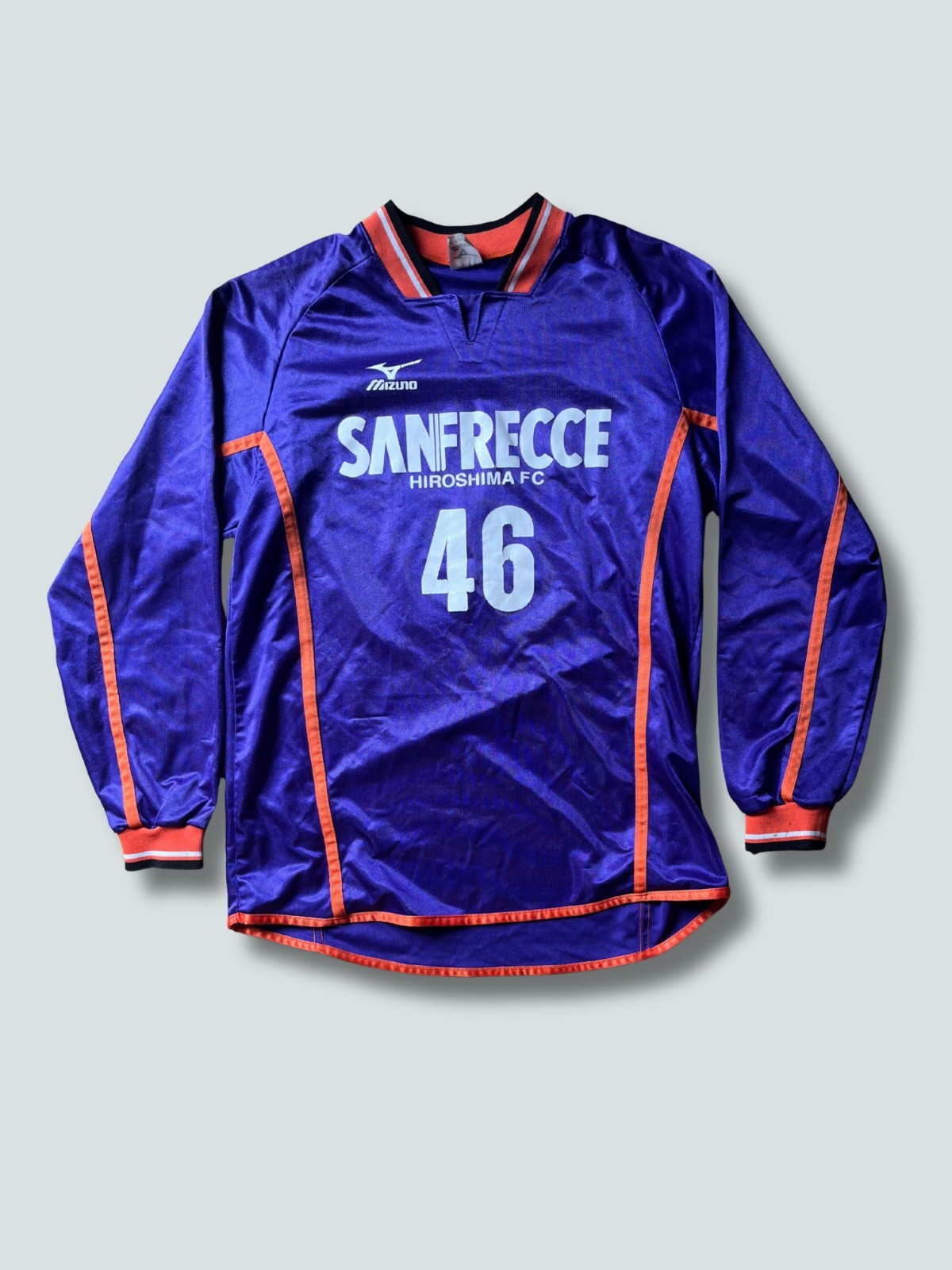 Sanfrecce Hiroshima 1990s Mizuno Long Sleeve Shirt #46 Vintage Japan Size O