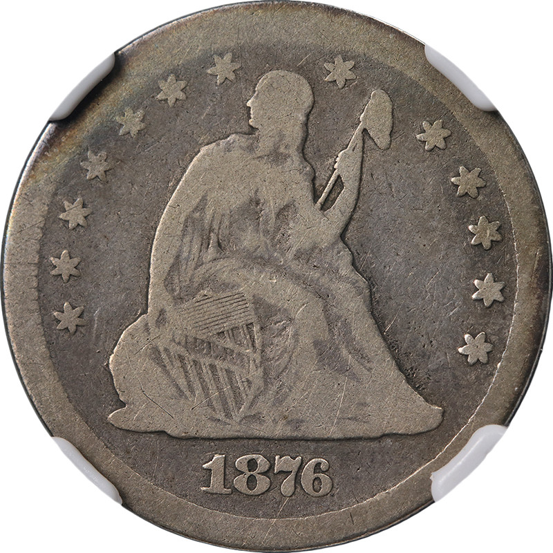 1876-CC Seated Liberty Quarter NGC Good Details Nice Eye Appeal