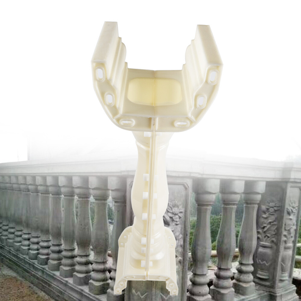 2 Pcs 89cm Balustrades Mold Fit Concrete Plaster Cement Plastic Casting White