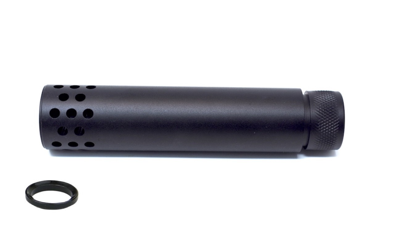 1/2X28  .223 5.56 9mm Slip Over The Barrel Cover Screw Inside  Aluminum Tube