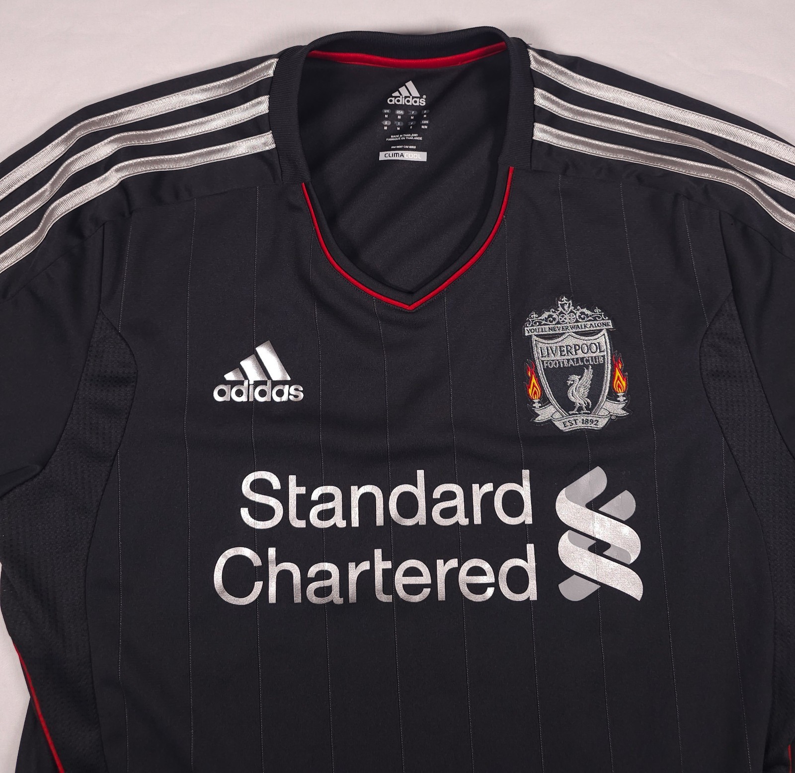 Authentic Vintage 2011-12 Liverpool FC Away Football Shirt Jersey Adidas V13870 