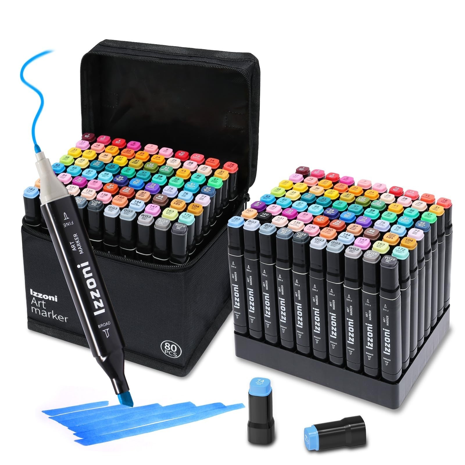 80 Colors Art Drawing Markers Set for Kids Adults Dual Tip Alcohol Markers Gifts 80 Colors Art Drawing Markers Set for Kids Adults Dual Tip Alcohol Markers Gifts