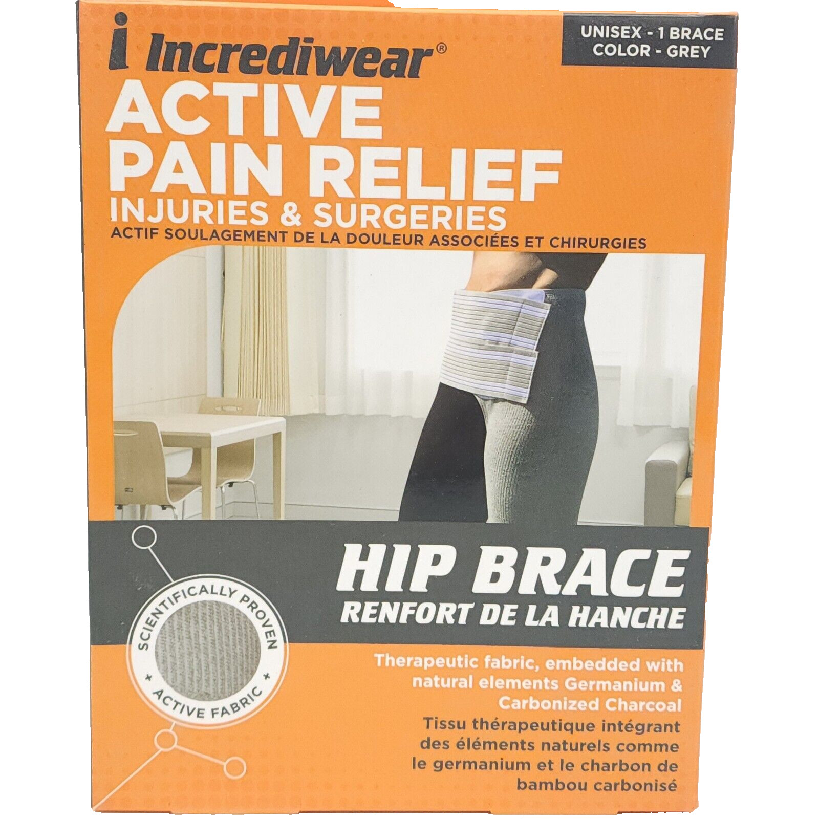 Incrediwear Hip Support Brace Left or Right All Sizes, S, M, L, XL, XXL - NEW 