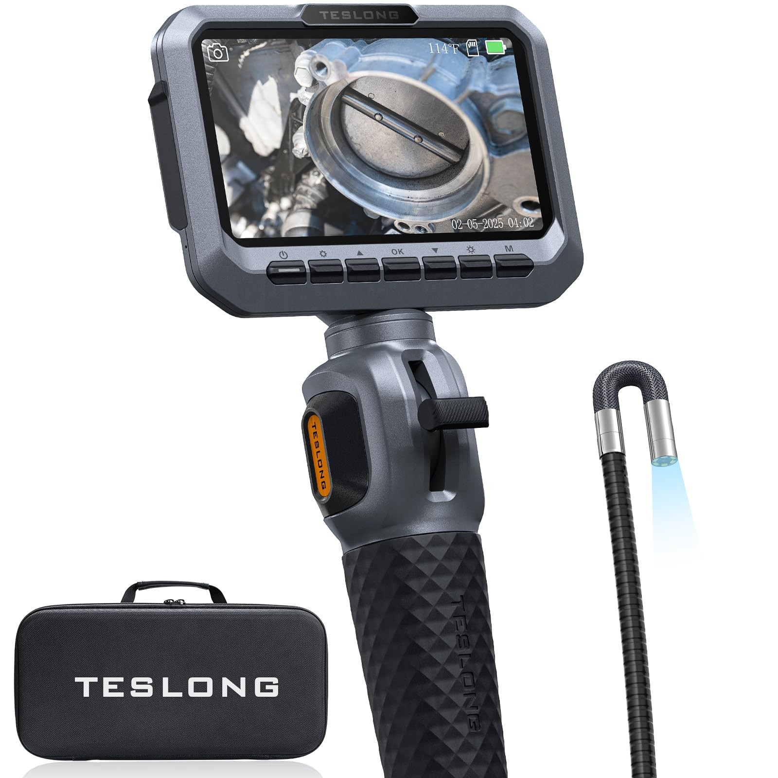 Teslong Two-Way Articulating Borescope, 5.5mm Slim Probe, 5.0'' 5.5 mm, gray Teslong Two-Way Articulating Borescope, 5.5mm Slim Probe, 5.0'' 5.5 mm, gray